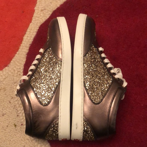Jimmy Choo Antique Gold Miami Sneakers size 39 - Picture 6 of 8
